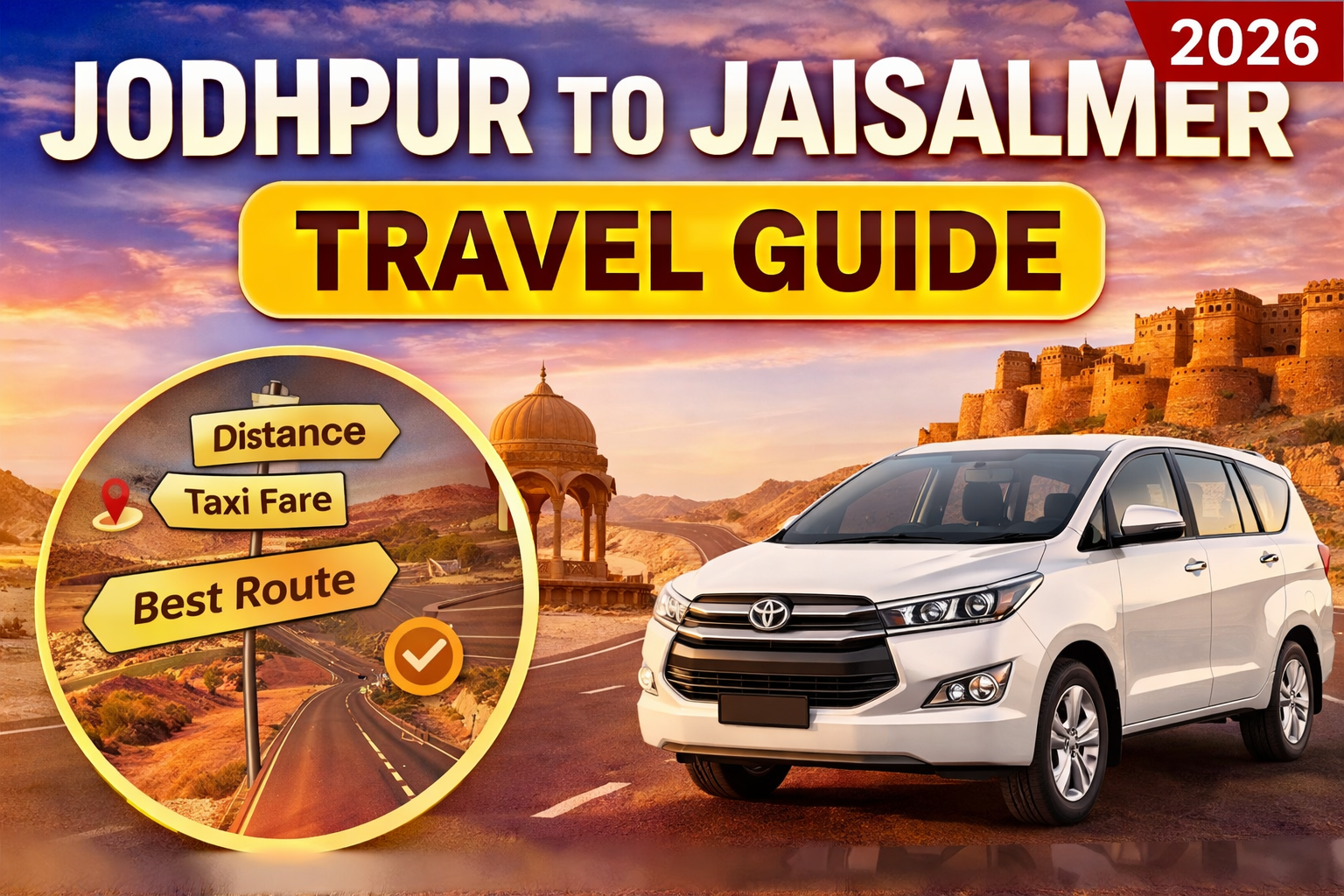 Jodhpur to Jaisalmer Cab Service – Distance, Taxi Fare & Best Route (2026)